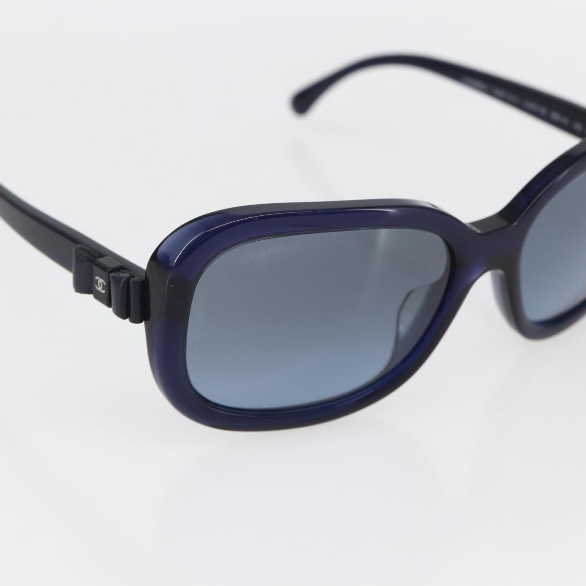 CHANEL Sunglasses plastic Blue CC Auth BA10702