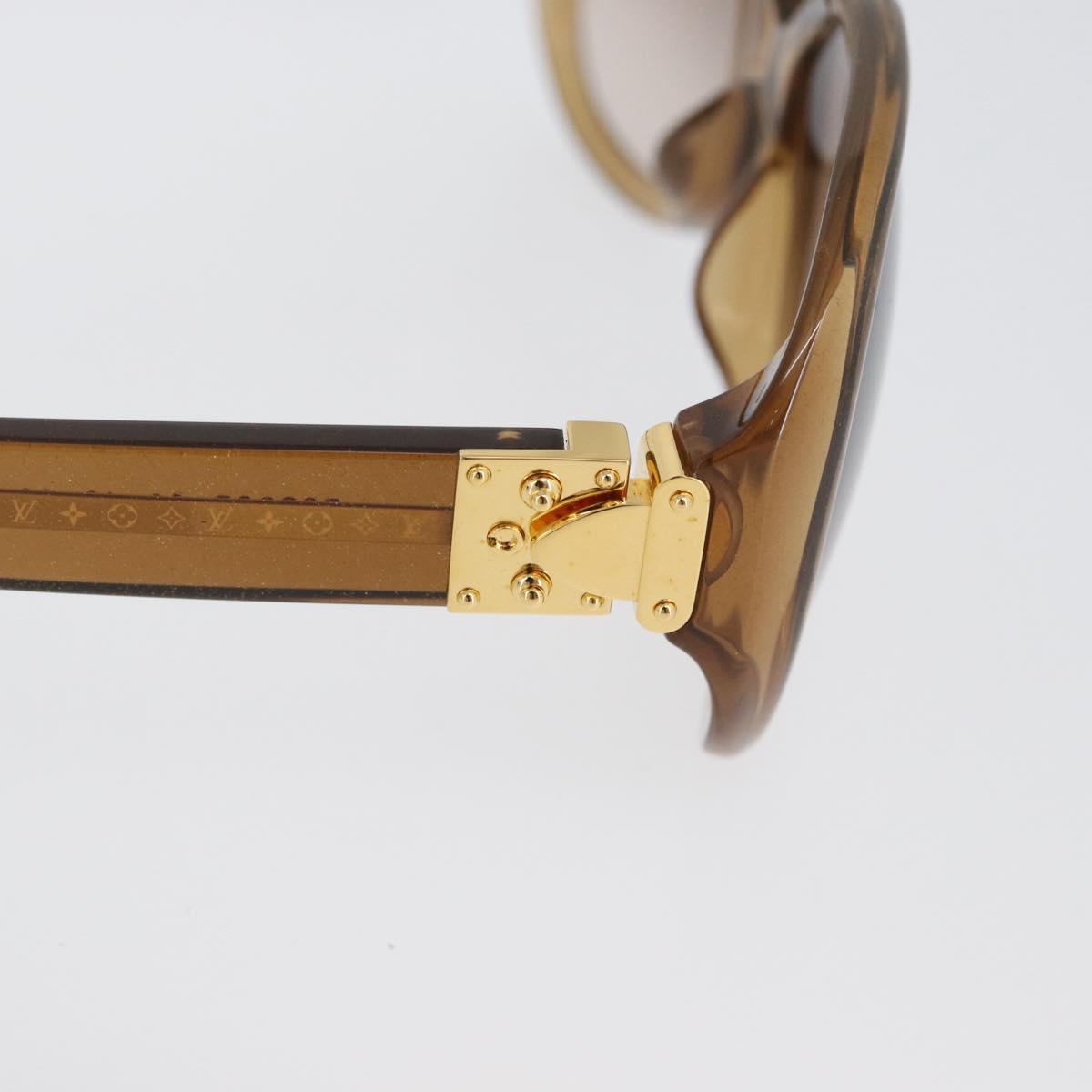 LOUIS VUITTON Supson Oversized Sunglasses plastic Brown Z0132E LV Auth BA10709
