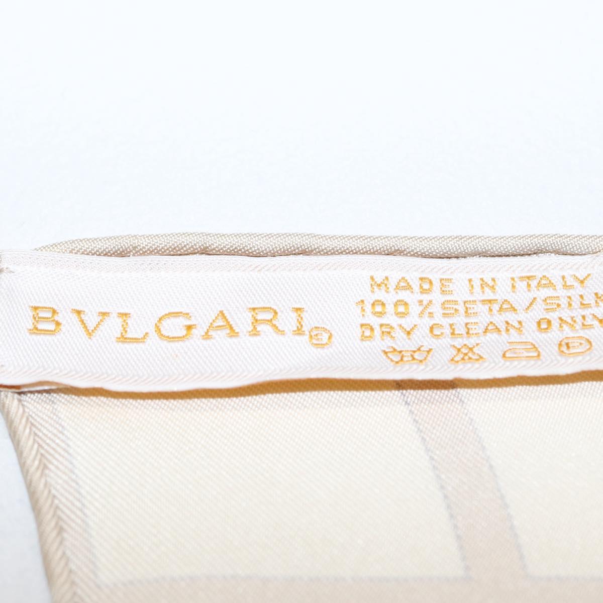 BVLGARI Boat Pattern Scarf Silk ""Davide Pizzigoni"" Red Auth BA10715V