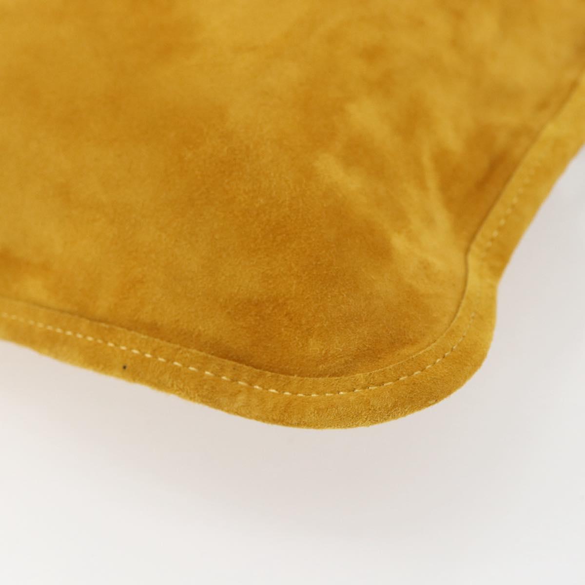 Miu Miu With Tricks Hand Bag Suede Yellow Gold Auth BA10723SM