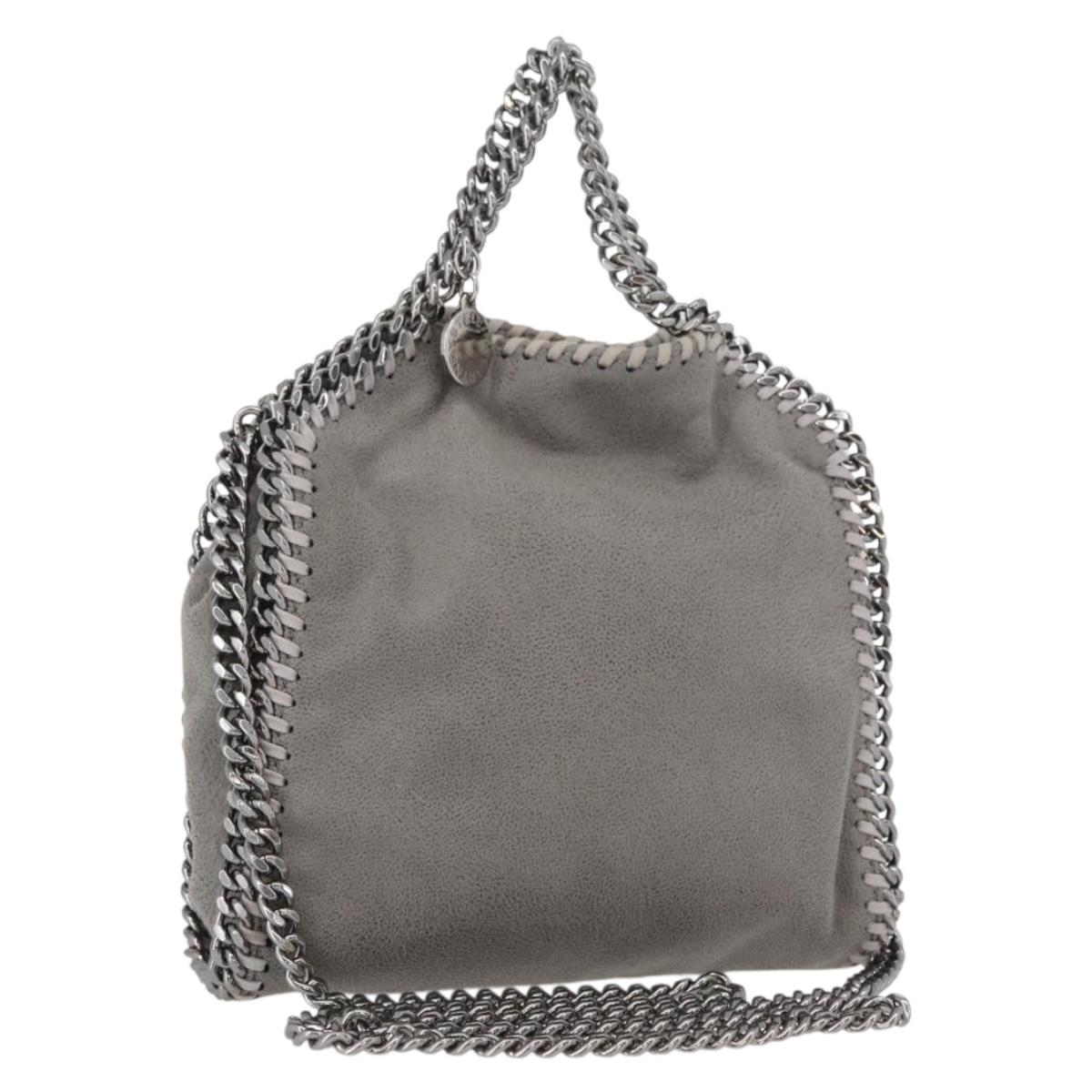Stella MacCartney Chain Falabella Tiny Bag polyester 2way Gray Auth BA10736