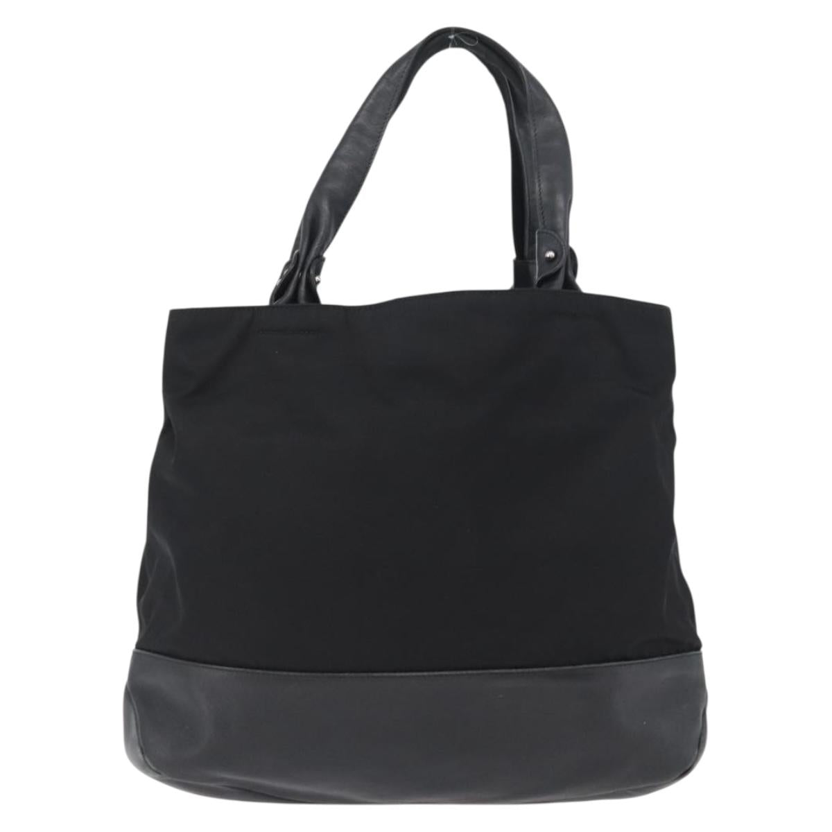 Salvatore Ferragamo Vala Tote Bag Nylon Black Silver Auth BA10741