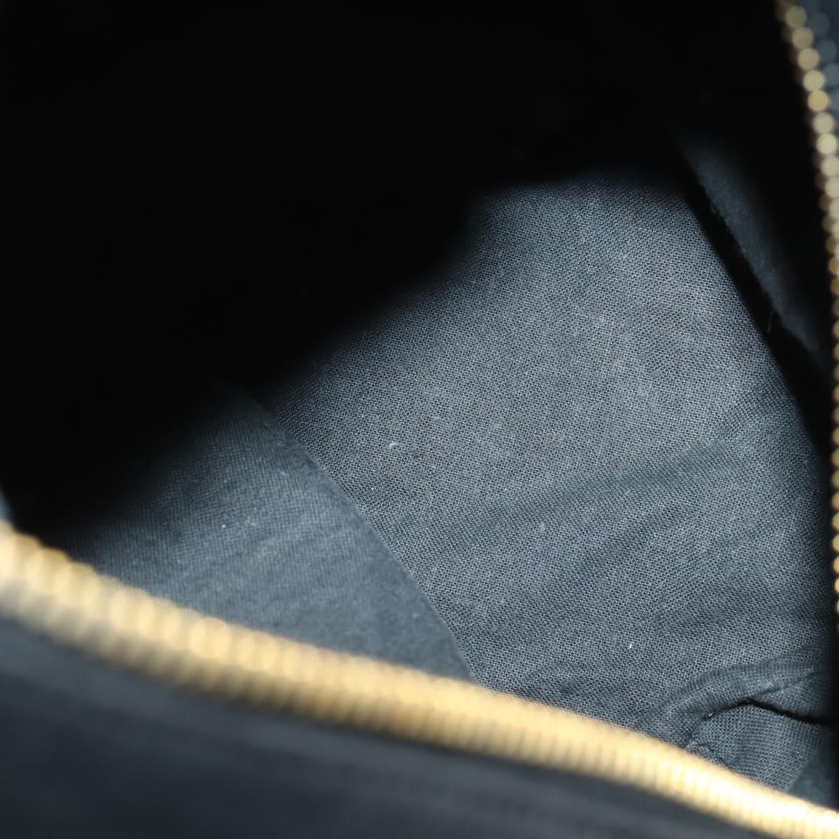 Gianni Versace Shoulder Bag Leather Black Gold Auth BA10749