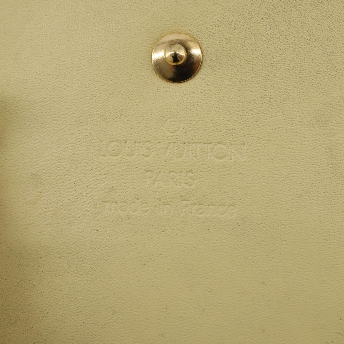 LOUIS VUITTON Monogram Vernis Walker Wallet Lime Yellow M91074 LV Auth BA10750