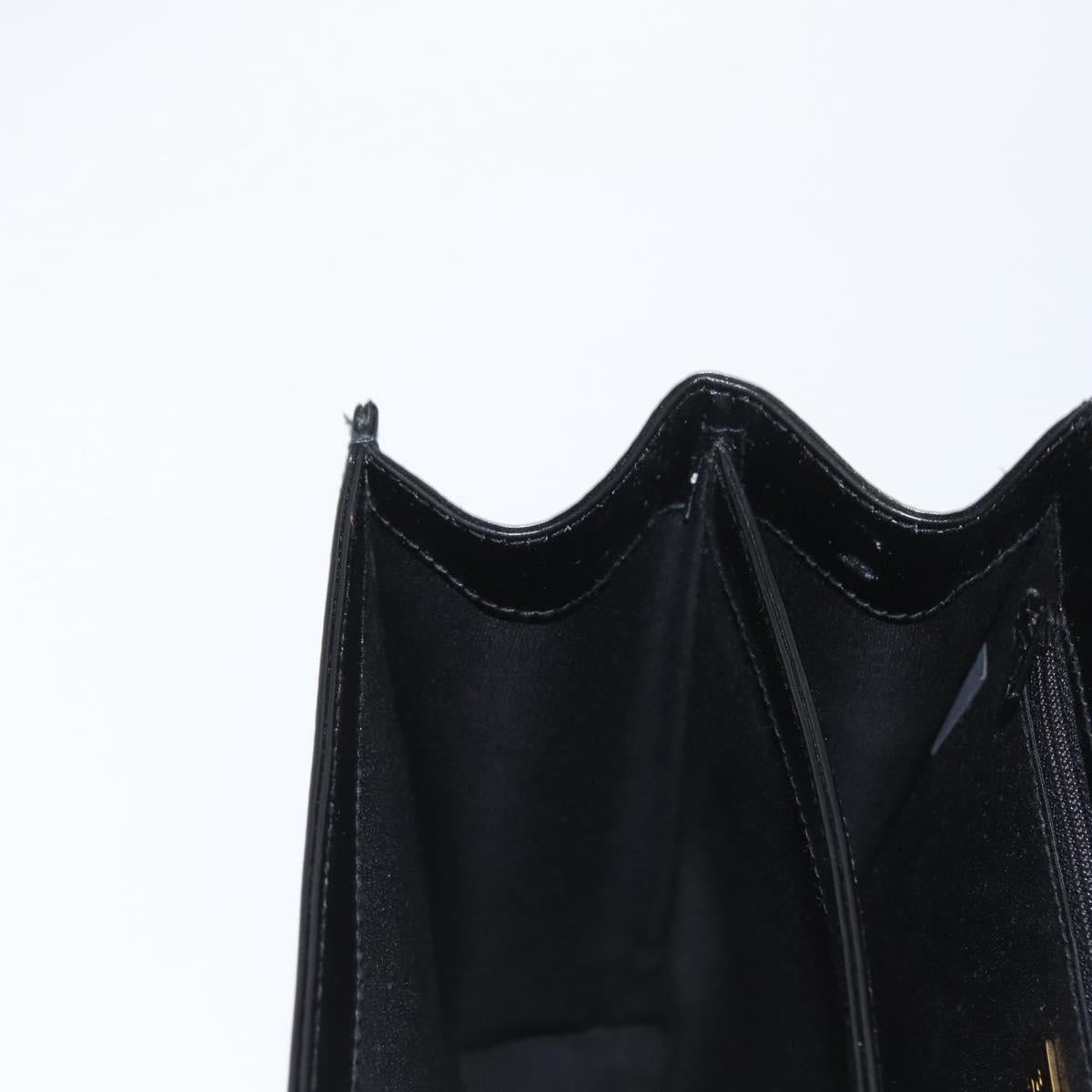 BALLY Hand Bag Leather 2way Black Gold Auth BA10754