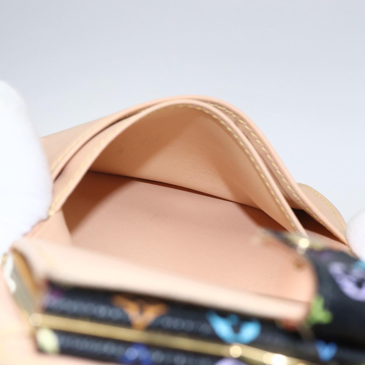LOUIS VUITTON Multicolor Portefeuille Viennois Wallet Black M92988 Auth BA10757