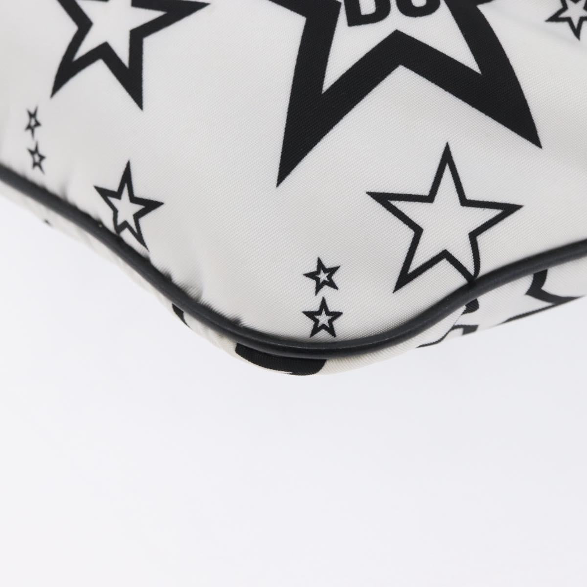 DOLCE&GABBANA Shoulder Bag Nylon White Silver Auth BA10763
