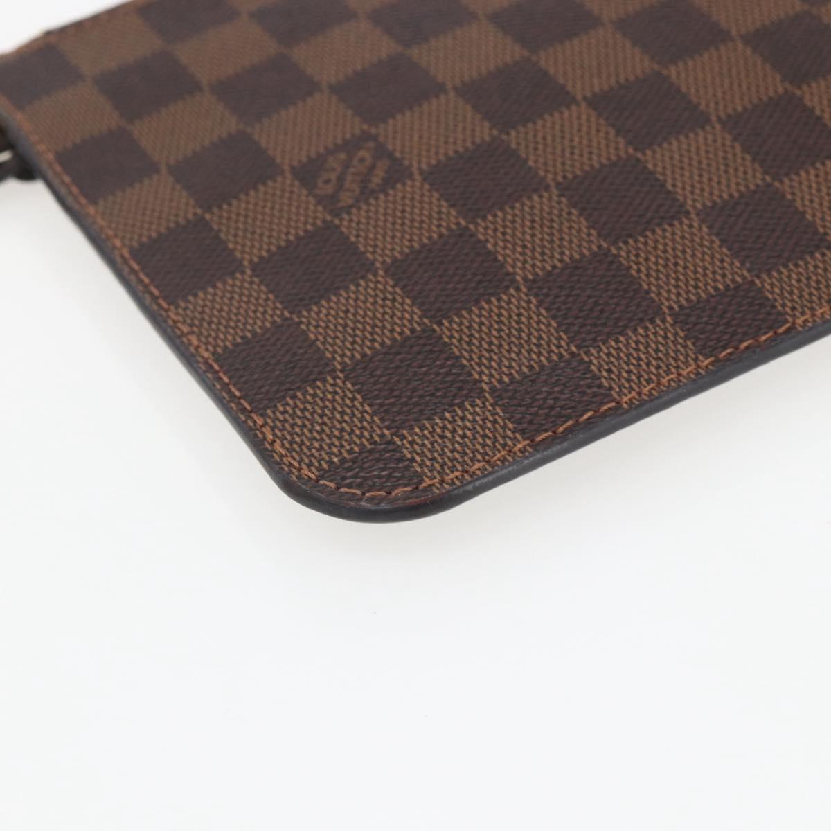 LOUIS VUITTON Damier Ebene Neverfull MM Pouch LV Auth BA10773