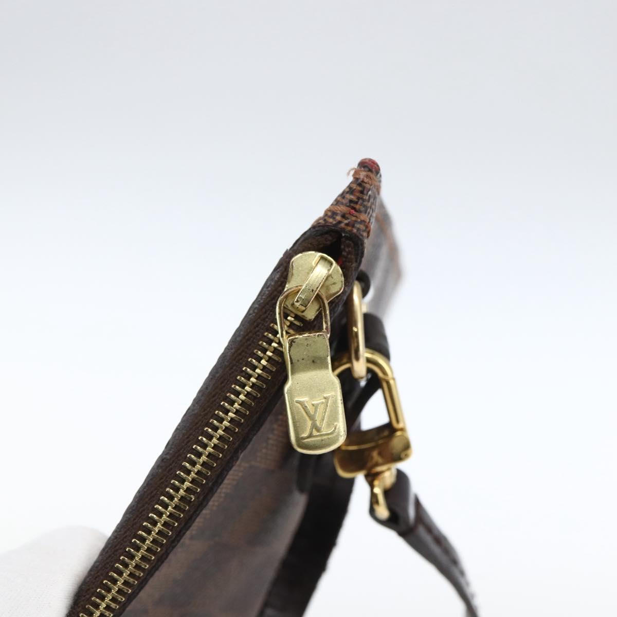 LOUIS VUITTON Damier Ebene Neverfull MM Pouch LV Auth BA10773