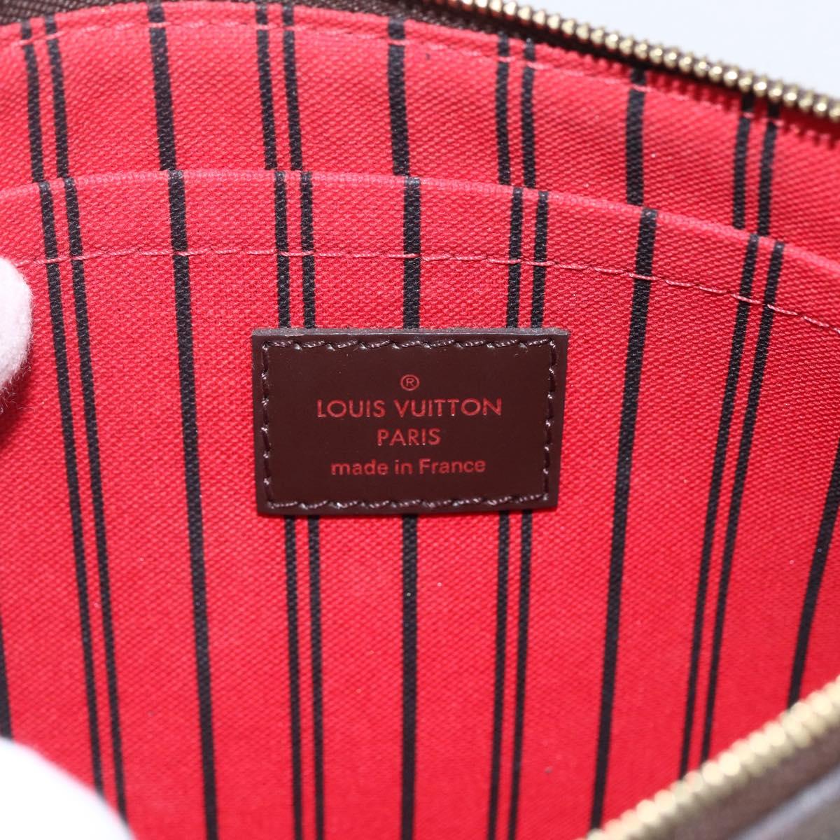 LOUIS VUITTON Damier Ebene Neverfull MM Pouch LV Auth BA10773
