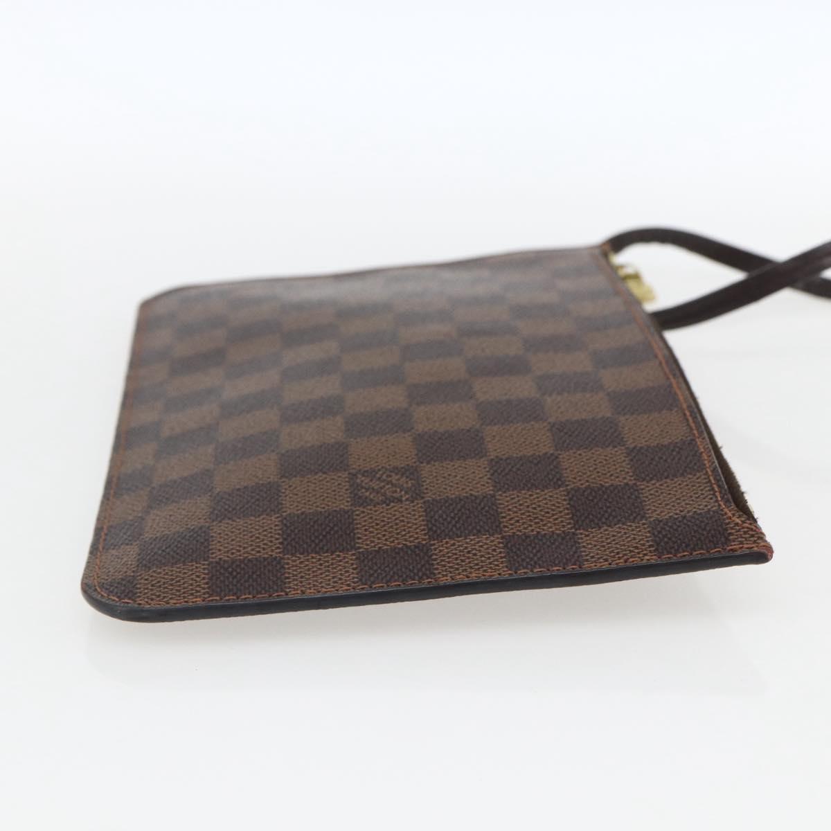 LOUIS VUITTON Damier Ebene Neverfull MM Pouch LV Auth BA10773