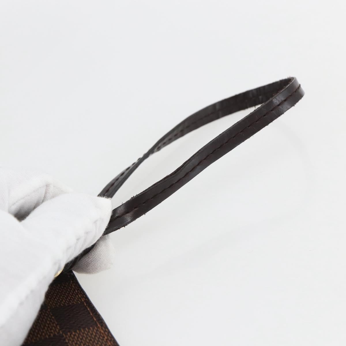 LOUIS VUITTON Damier Ebene Neverfull MM Pouch LV Auth BA10773