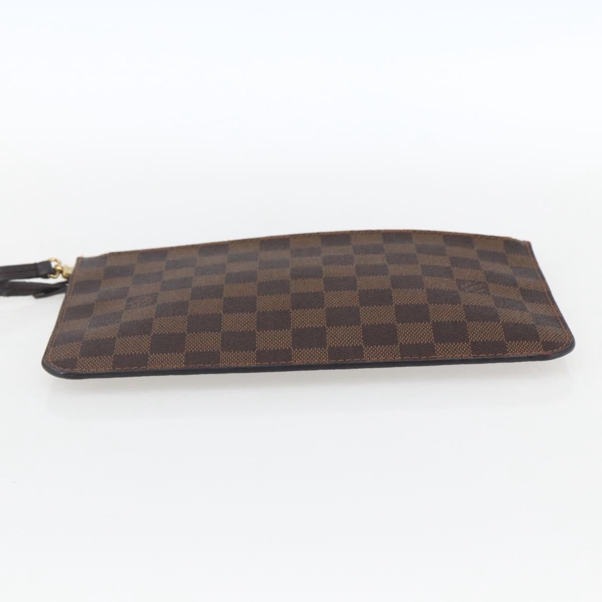 LOUIS VUITTON Damier Ebene Neverfull MM Pouch LV Auth BA10773