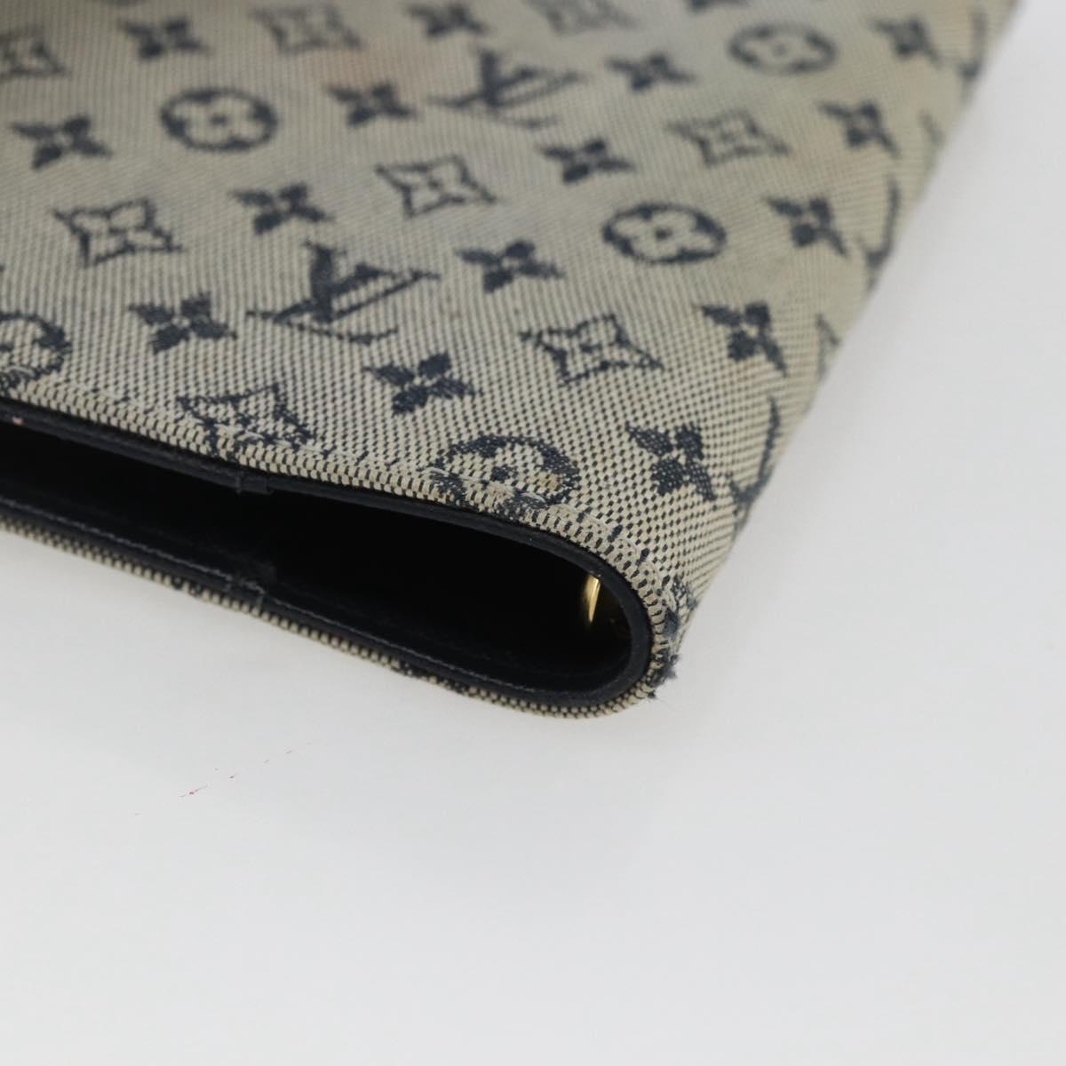 LOUIS VUITTON Monogram Mini Agenda PM Day Planner Cover Blue R20910 Auth BA10790