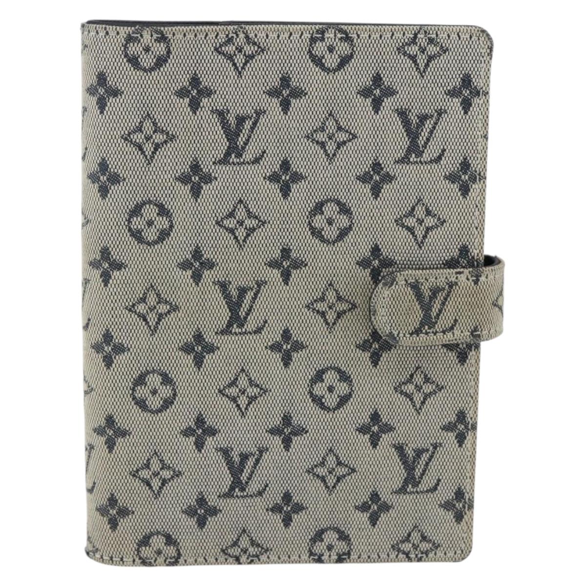 LOUIS VUITTON Monogram Mini Agenda PM Day Planner Cover Blue R20910 Auth BA10790