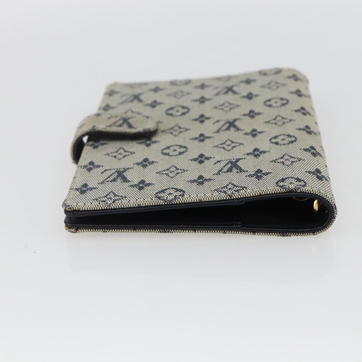 LOUIS VUITTON Monogram Mini Agenda PM Day Planner Cover Blue R20910 Auth BA10790