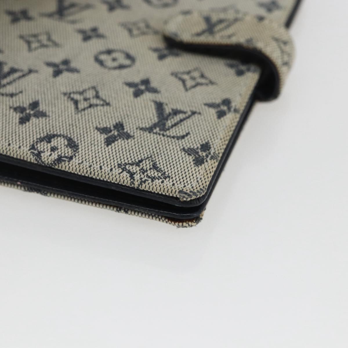 LOUIS VUITTON Monogram Mini Agenda PM Day Planner Cover Blue R20910 Auth BA10790