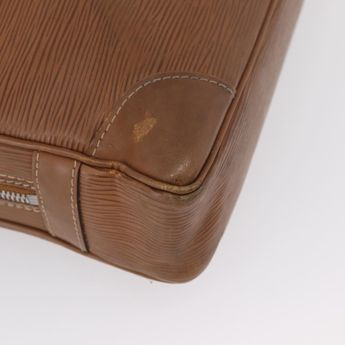 LOUIS VUITTON Epi Porte Documents Voyage Business Bag Brown M54478 Auth BA10800