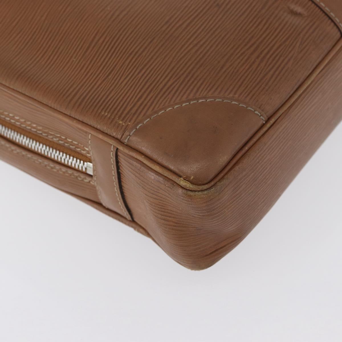 LOUIS VUITTON Epi Porte Documents Voyage Business Bag Brown M54478 Auth BA10800