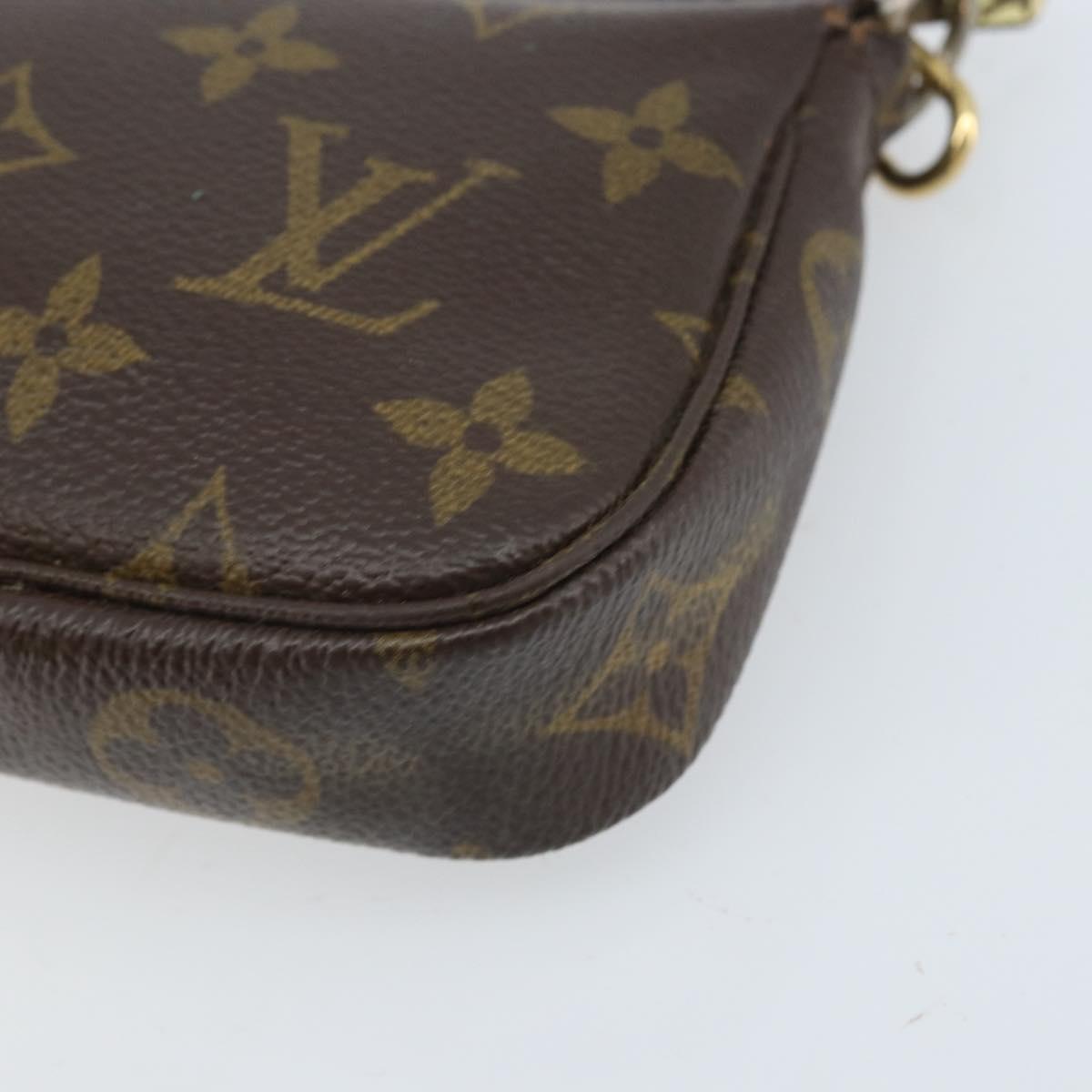 LOUIS VUITTON Monogram Mini Pochette Accessoires Pouch M58009 LV Auth BA10804