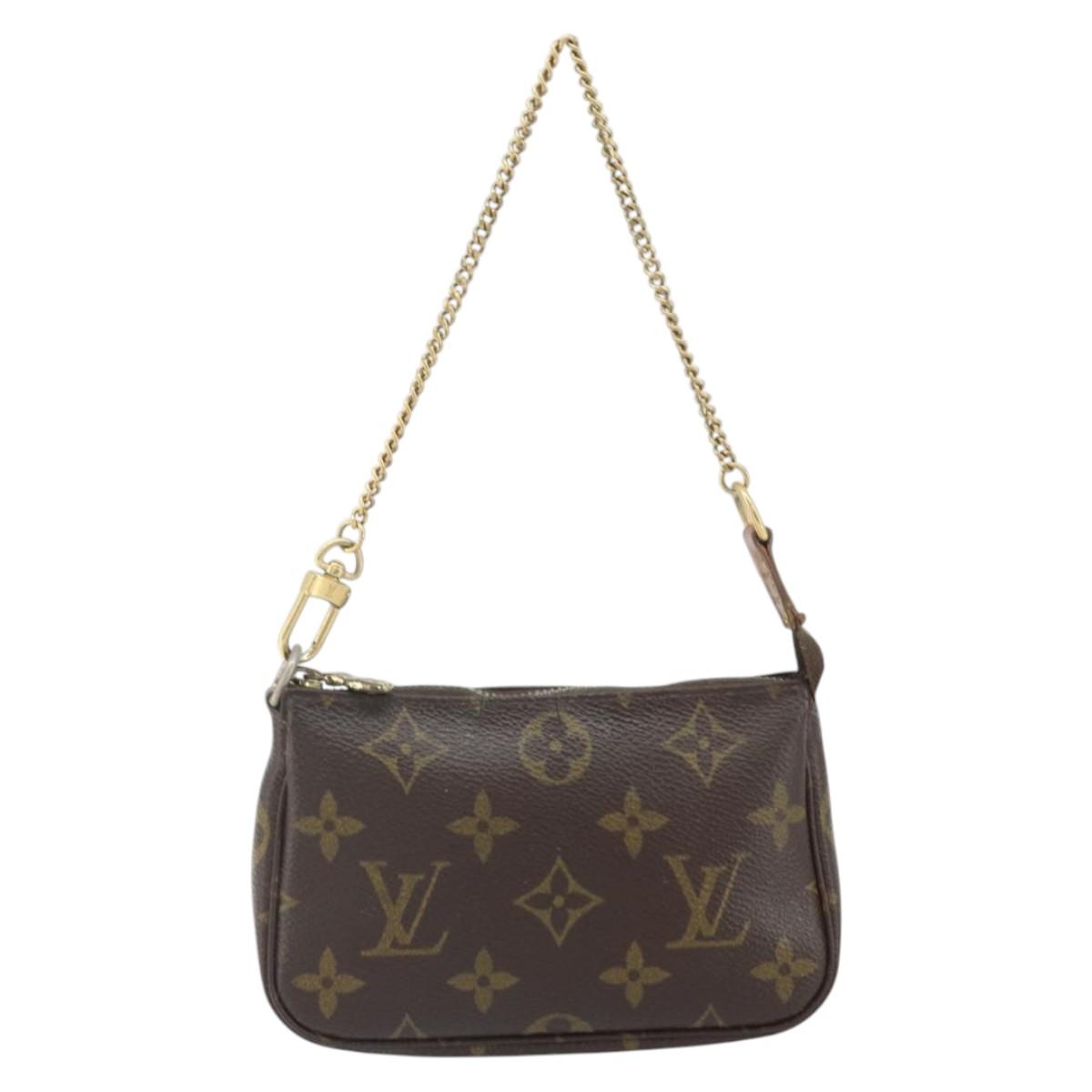 LOUIS VUITTON Monogram Mini Pochette Accessoires Pouch M58009 LV Auth BA10804
