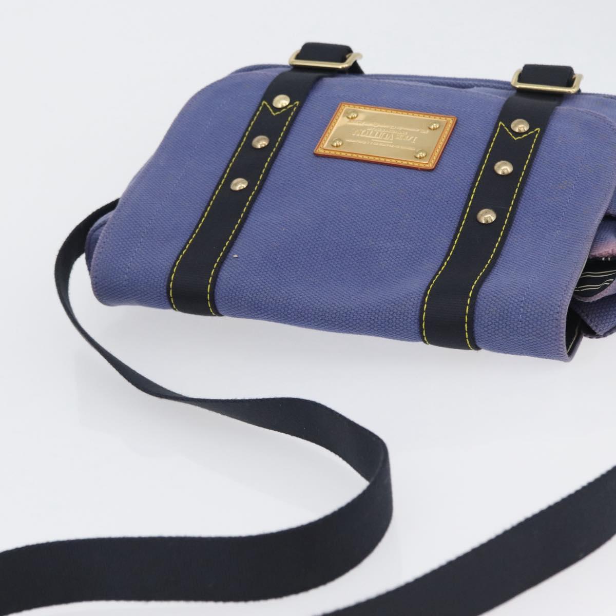 LOUIS VUITTON Antigua Buzzus PM Shoulder Bag Blue M40081 LV Auth BA10805