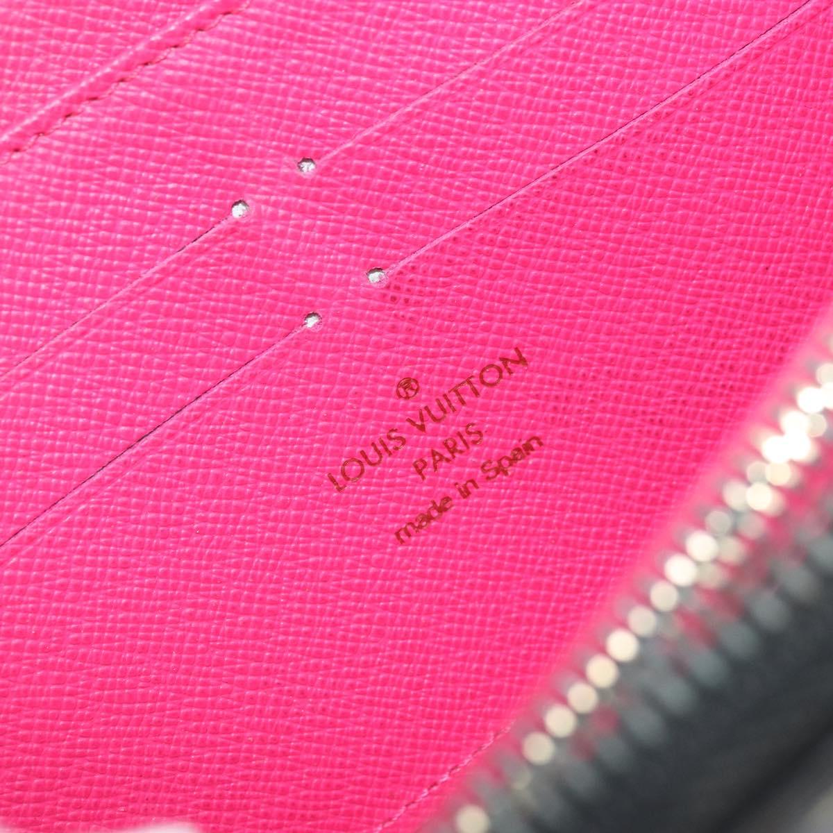 LOUIS VUITTON Monogram Multicolor Zippy Long Wallet Black M60243 LV Auth BA10806