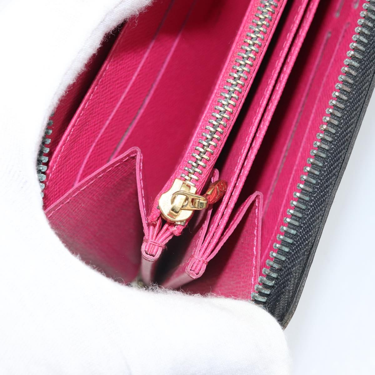 LOUIS VUITTON Monogram Multicolor Zippy Long Wallet Black M60243 LV Auth BA10806