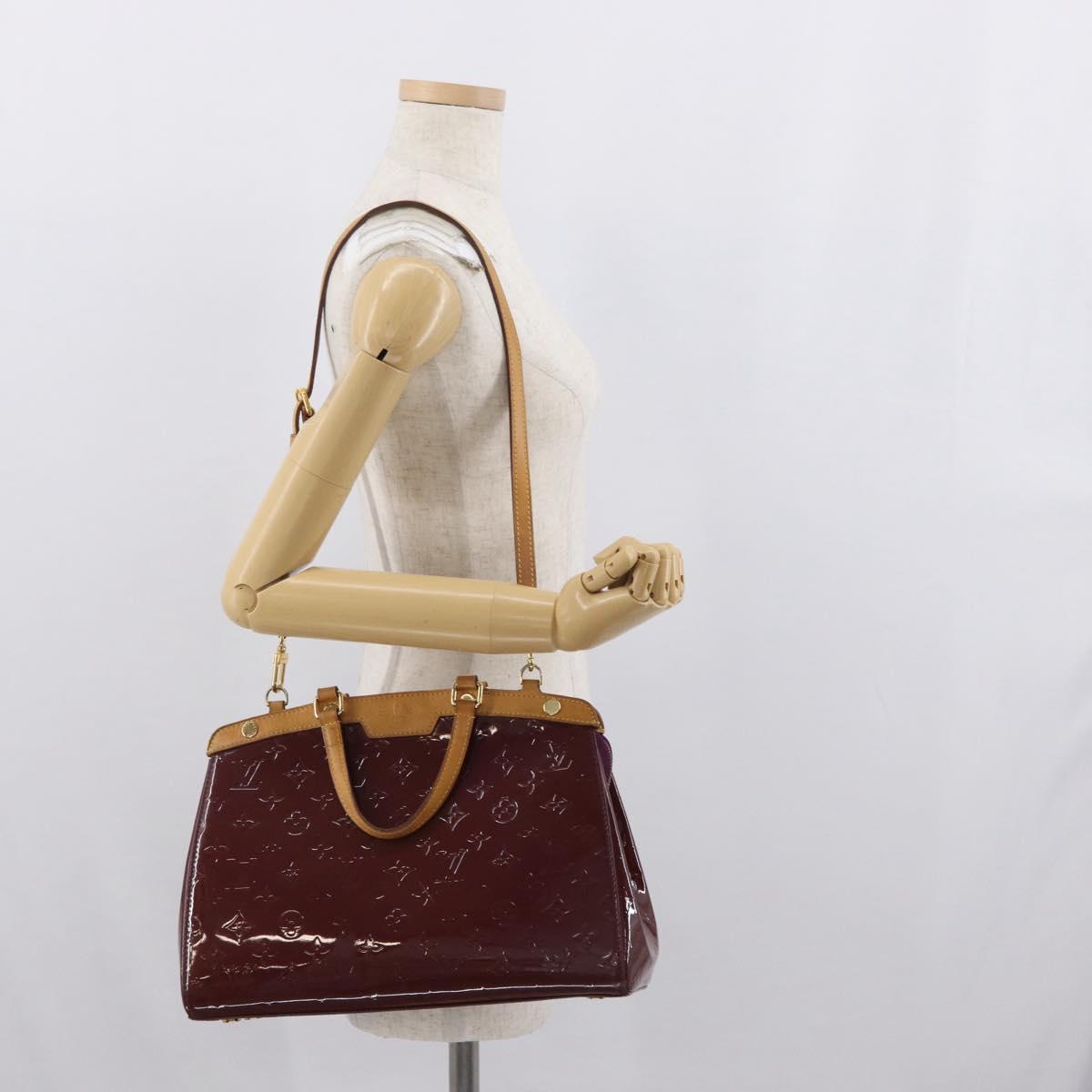LOUIS VUITTON Monogram Vernis Blair MM Bag 2way amethyst M90106 LV Auth BA10814