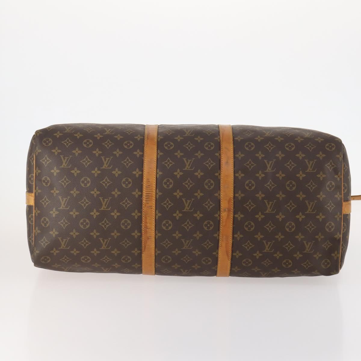 LOUIS VUITTON Monogram Keepall Bandouliere 60 Boston Bag M41412 LV Auth BA10818