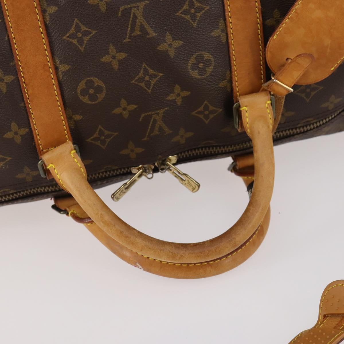 LOUIS VUITTON Monogram Keepall Bandouliere 60 Boston Bag M41412 LV Auth BA10818