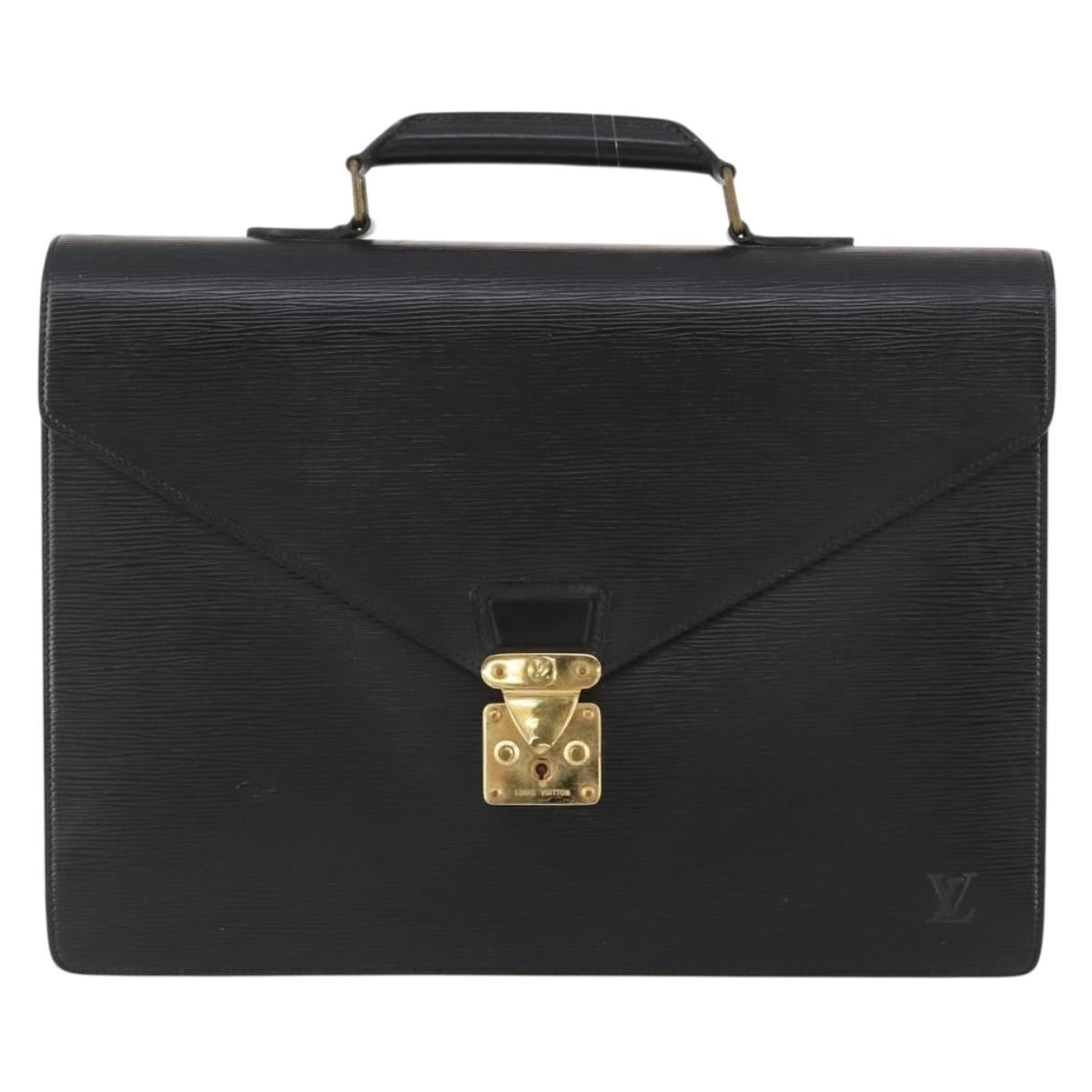 LOUIS VUITTON Epi Serviette Conseiller Briefcase Black M54422 LV Auth BA10821