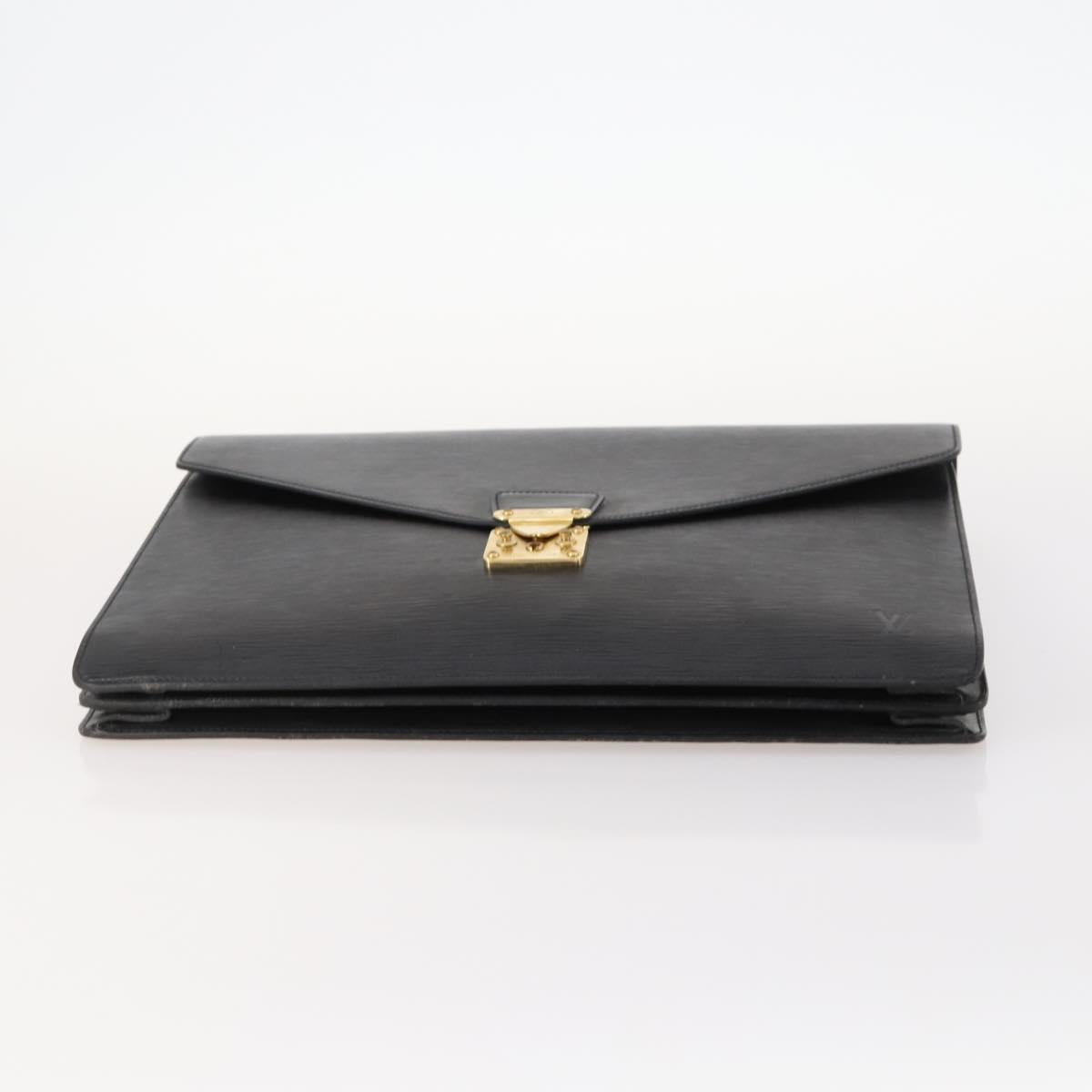 LOUIS VUITTON Epi Serviette Conseiller Briefcase Black M54422 LV Auth BA10821