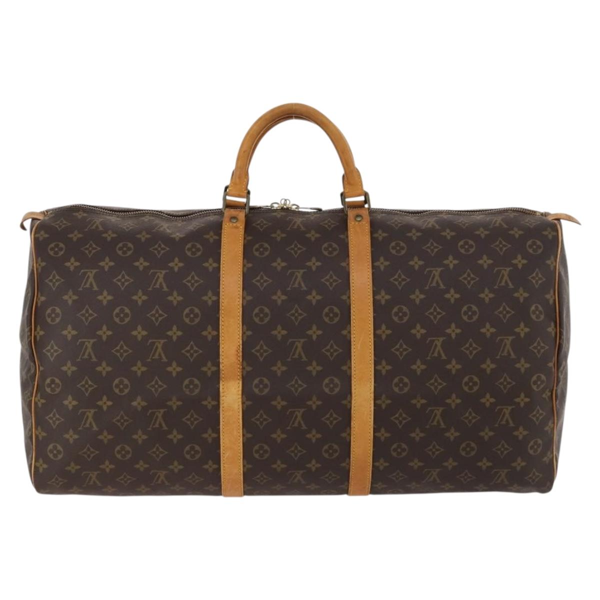 LOUIS VUITTON Monogram Keepall 60 Boston Bag M41422 LV Auth BA10824