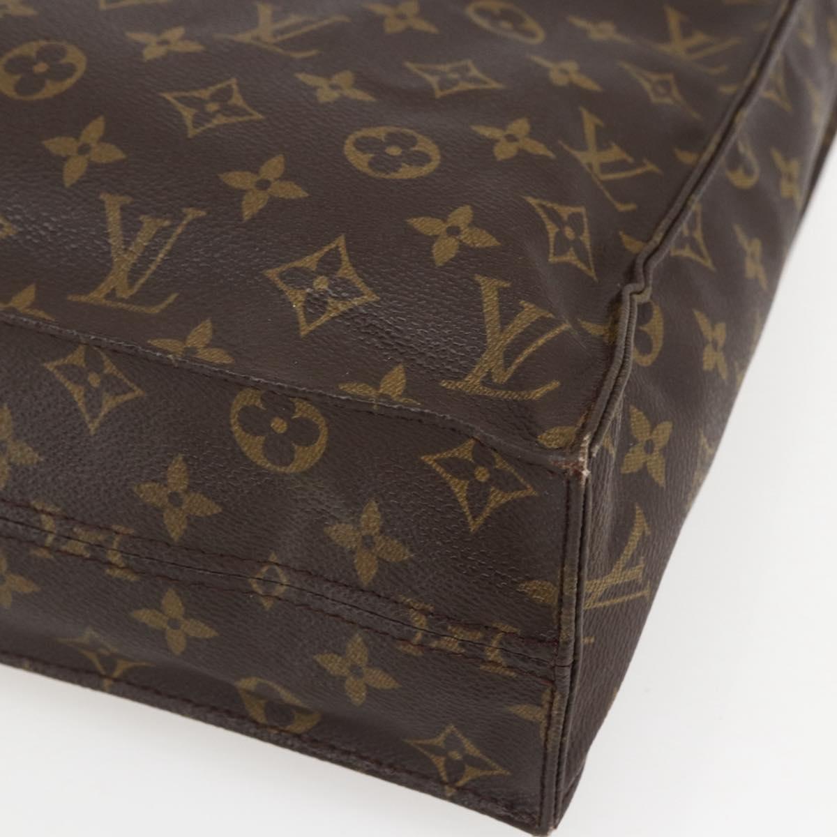LOUIS VUITTON Monogram Sac Plat Hand Bag M51140 LV Auth BA10825