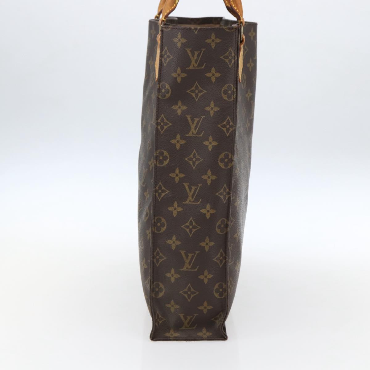 LOUIS VUITTON Monogram Sac Plat Hand Bag M51140 LV Auth BA10825