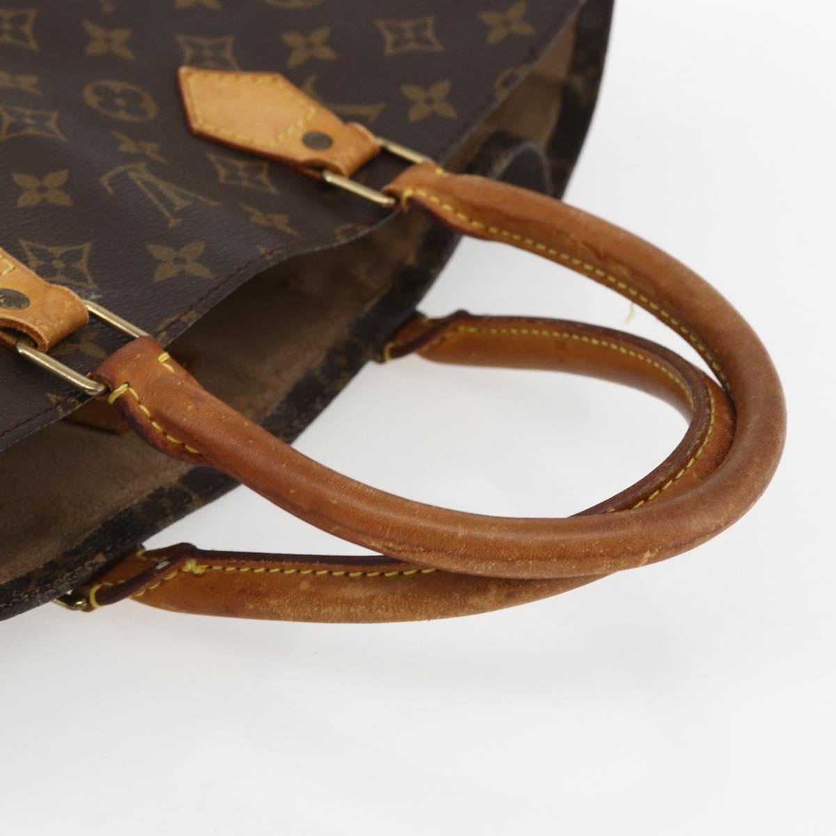 LOUIS VUITTON Monogram Sac Plat Hand Bag M51140 LV Auth BA10825