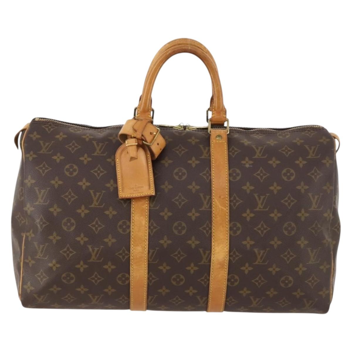 LOUIS VUITTON Monogram Keepall 45 Boston Bag M41428 LV Auth BA10835