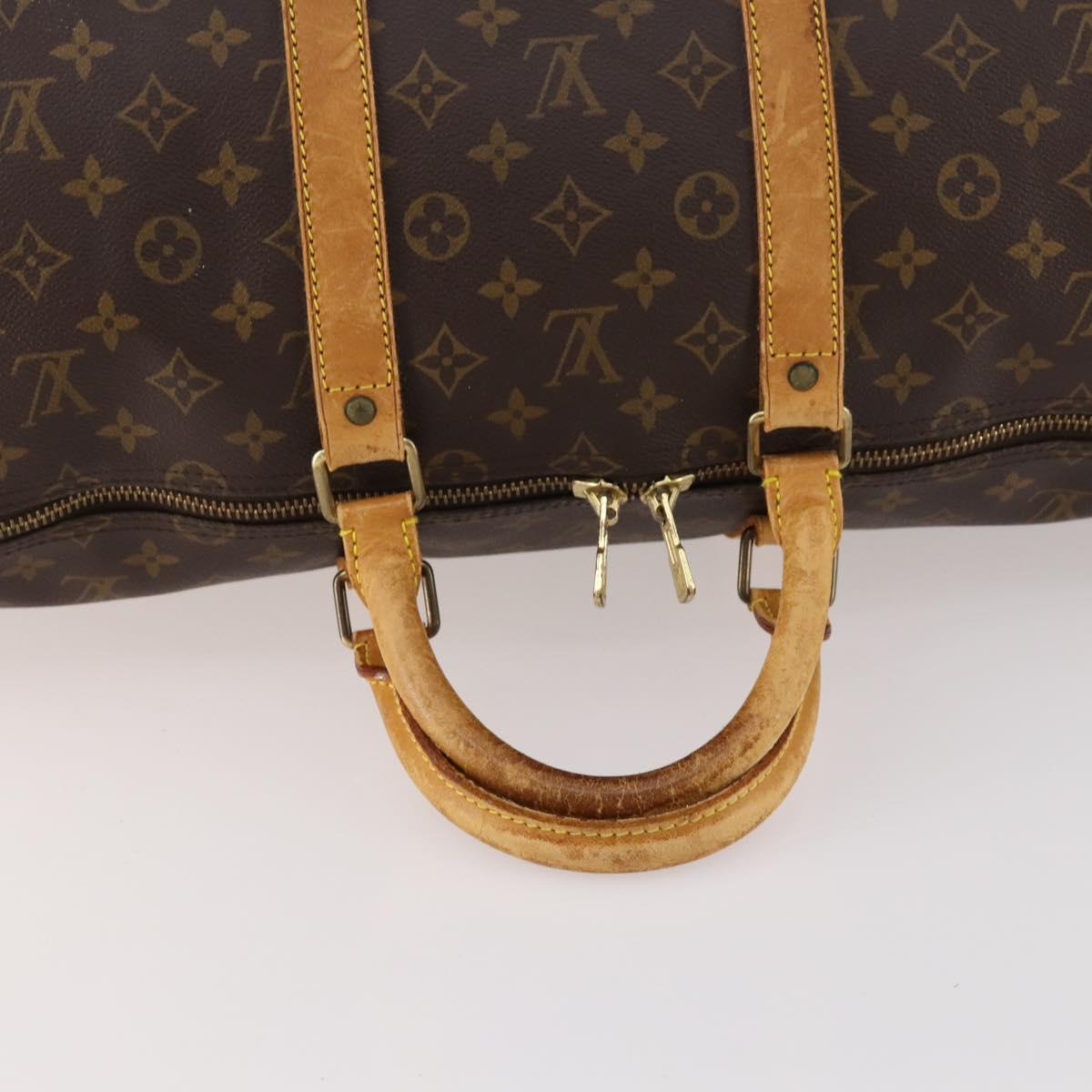 LOUIS VUITTON Monogram Keepall 55 Boston Bag M41424 LV Auth BA10839