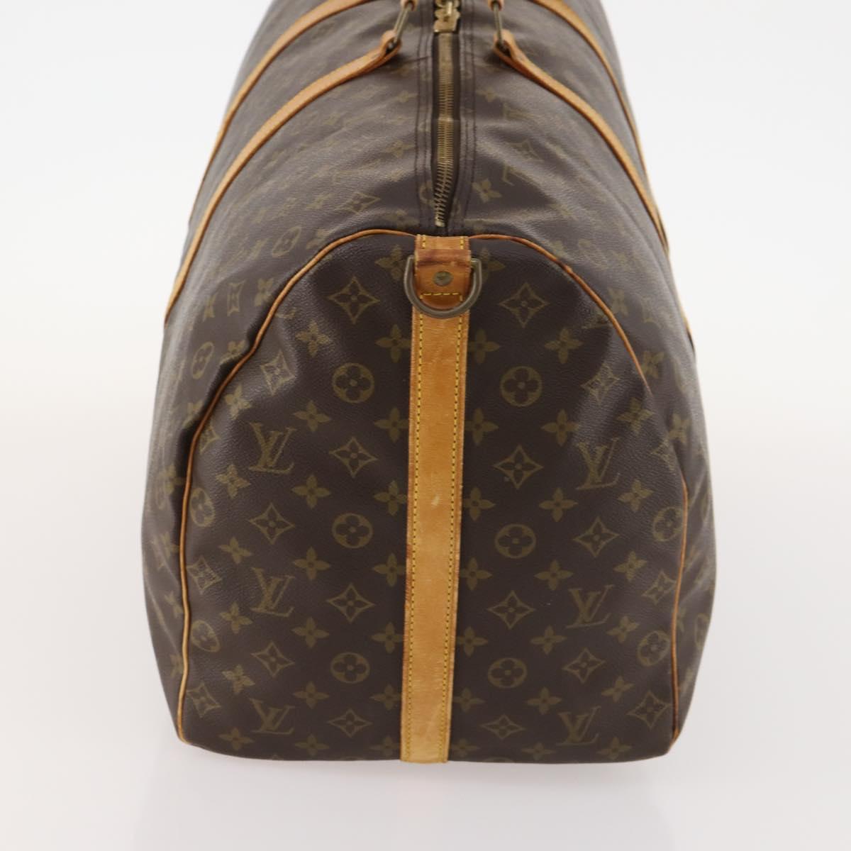 LOUIS VUITTON Monogram Keepall Bandouliere 60 Boston Bag M41412 LV Auth BA10840