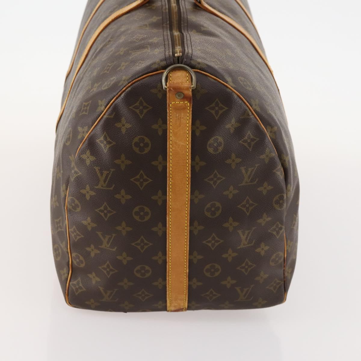 LOUIS VUITTON Monogram Keepall Bandouliere 60 Boston Bag M41412 LV Auth BA10840