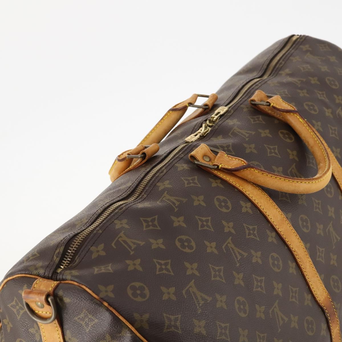 LOUIS VUITTON Monogram Keepall Bandouliere 60 Boston Bag M41412 LV Auth BA10840