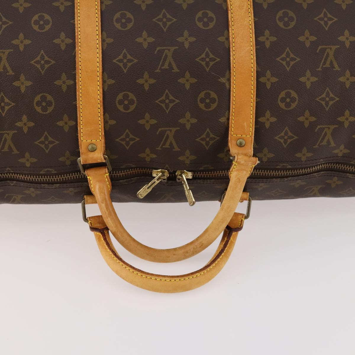 LOUIS VUITTON Monogram Keepall Bandouliere 60 Boston Bag M41412 LV Auth BA10840