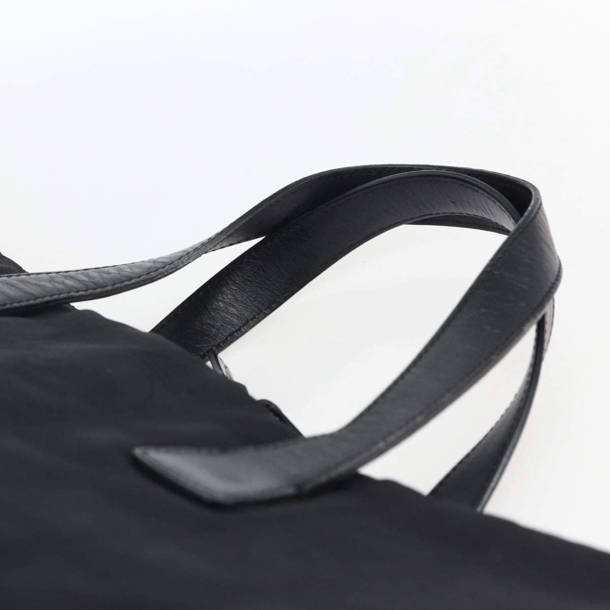 CHANEL New Travel Line Hand Bag Nylon Black CC Auth BA10852