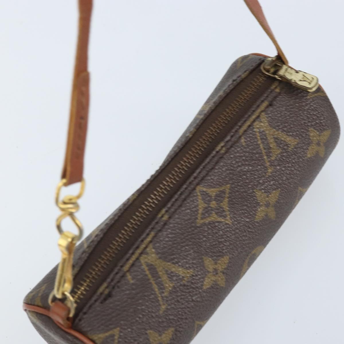 LOUIS VUITTON Monogram Papillon Pouch LV Auth BA10858