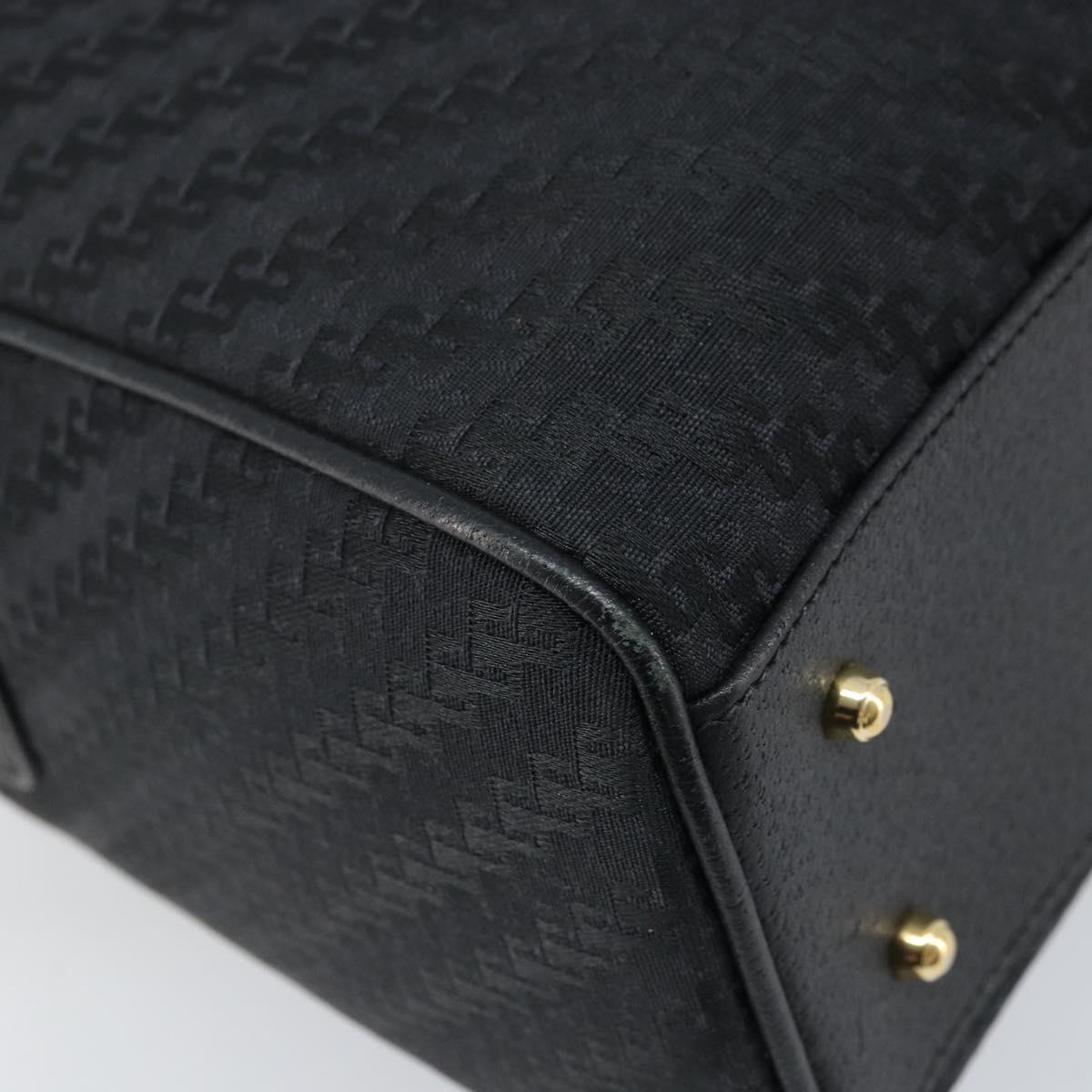 GUCCI Hand Bag Canvas 2way Black Gold 000 58 0256 Auth BA10874