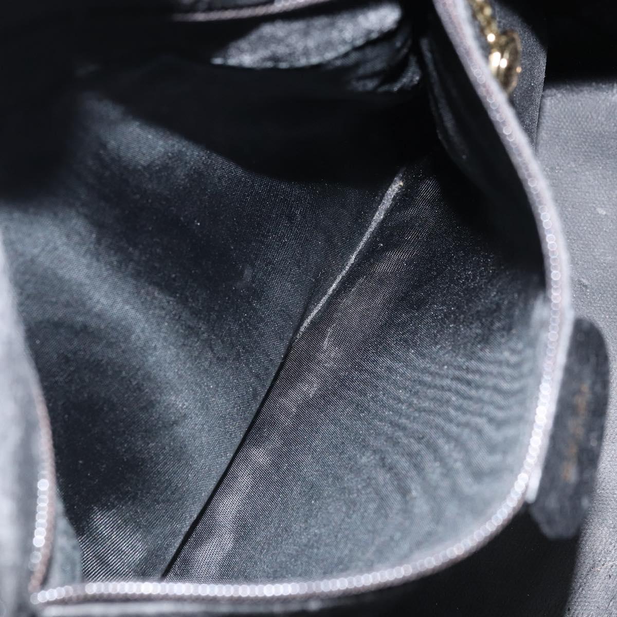 GUCCI Hand Bag Canvas 2way Black Gold 000 58 0256 Auth BA10874