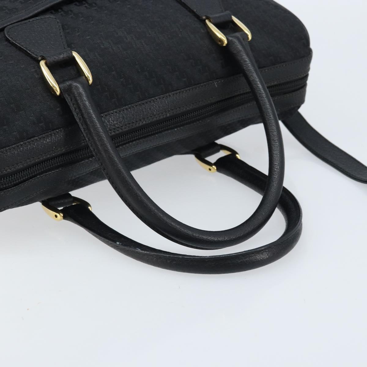 GUCCI Hand Bag Canvas 2way Black Gold 000 58 0256 Auth BA10874