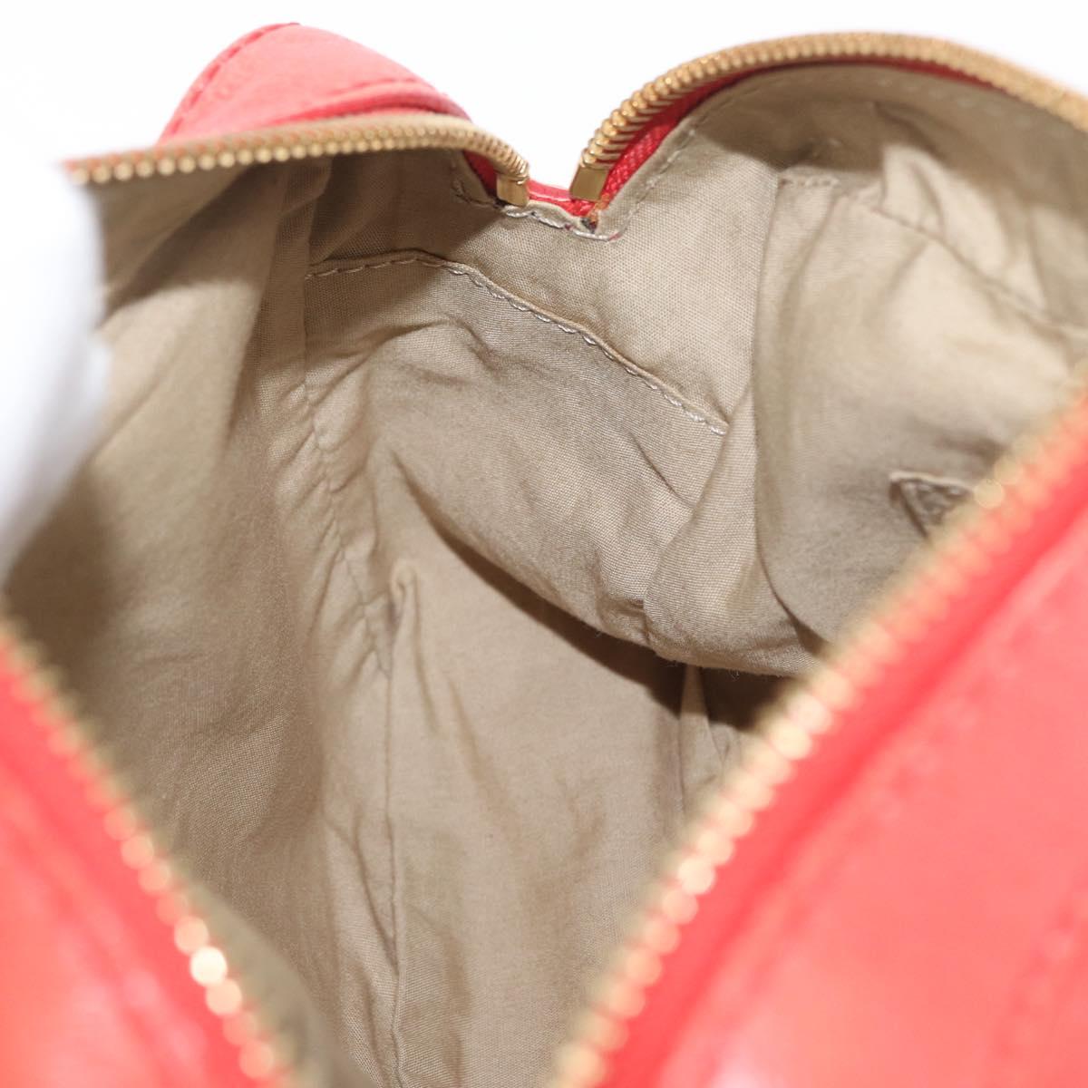 Chloe Shoulder Bag Leather 2way Red Gold Auth BA10876