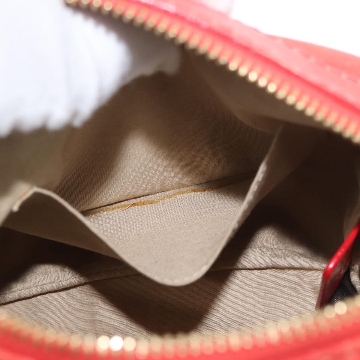 Chloe Shoulder Bag Leather 2way Red Gold Auth BA10876